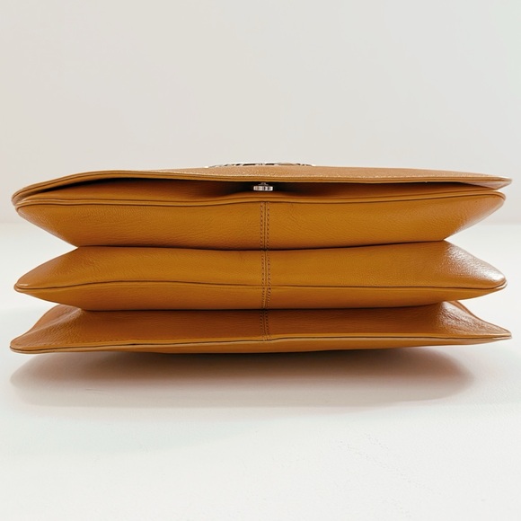 Gucci Tom Ford Blondie RARE Orange GG Logo Monogram Medium Satchel Flap Bag - Picture 7 of 11